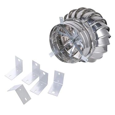 Imagem de Generic Ventilador de telhado Turbinas eólicas de telhado Tampa de ventilação, à prova de intempéries, fácil de instalar Exaustor de telhado Ventilação de, 200 Milímetros