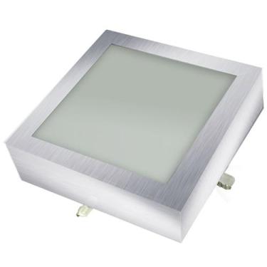 Imagem de Plafon Space Sobr. Quad. 25cm Alum. Vidro Fosco E-27 2 Lamp. Max 60w E