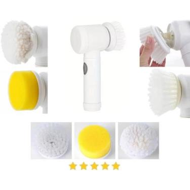 Imagem de Escova Elétrica Rotativa Gira Esfregão mop Limp Lava box Banheiro sofá