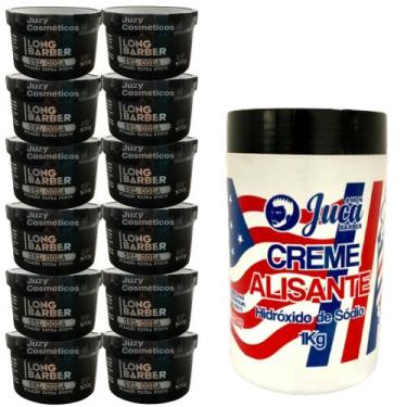 Imagem de Kit Alisante Americano 1kg Juca + 12 Gel Long Barber 300g - Juca Men 4