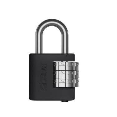 Imagem de Cadeado Com Segredo Cores P/ Malas / Armários / Portas 25mm Stam Preto