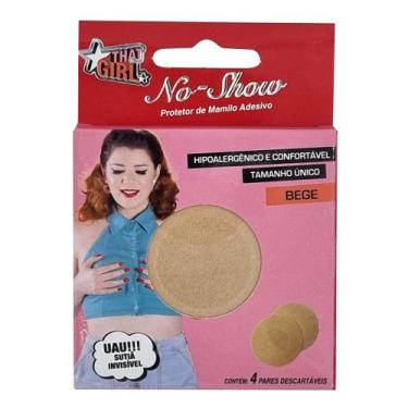 Imagem de Protetor de Mamilos Adesivo No Show That Girl Tamanho Único Bege com 4