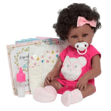 Imagem de Bebê Negra Princesa Recém Nascida Com Lindo Macacâo + Itens - Cegonha 