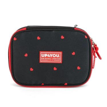 Imagem de Estojo Box Baú Up4You Larissa Manoela Corações Preto Luxcel