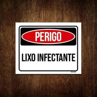 Imagem de Kit 10 Placas Perigo Lixo Infectante