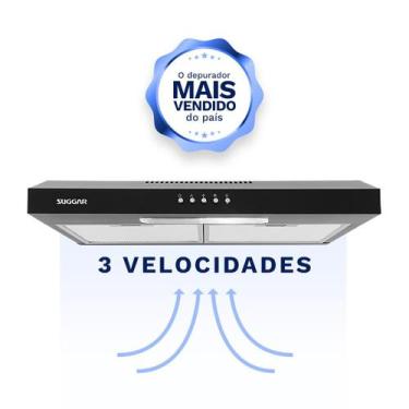 Imagem de Depurador Exaustor Slim 60Cm Preto DPS162PT Suggar 220V, Preto, 220V