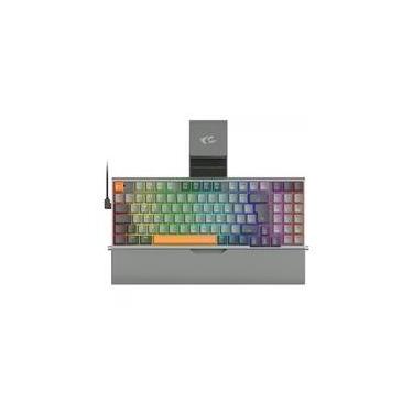 Imagem de Teclado Mecânico Gamer Redragon Olaf, RGB Chroma Mk.II, Switch Marrom, À prova de Poeira, ABNT2, Preto e Cinza - K648GG-RGB (PT-BROWN)