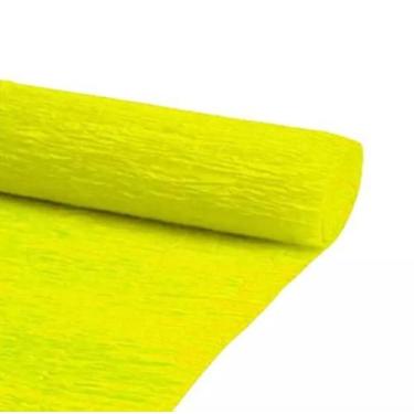 Imagem de 3 Rolinhos Papel Crepom Comum 48x200cm Papel Escolar Artesanato Decora