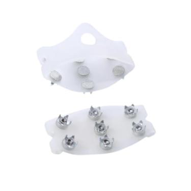 Imagem de menolana Grampos de gelo crampons suprimentos portáteis garras de neve antiderrapante sapato picos 7 parafuso prisioneiro pinça de neve de gelo para mulheres