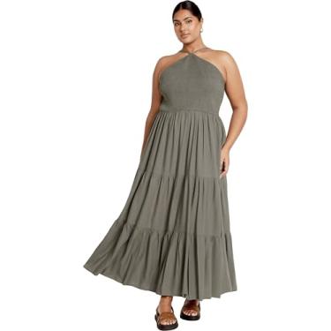 Imagem de CITYCHIC Plus Size Maxi Taitian em verde-oliva, Oliva, 26 Plus