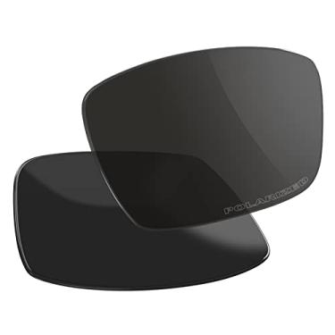 Imagem de Vaep Lentes de reposição de policarbonato para óculos de sol Oakley Gascan OO9014 - Preto polarizado