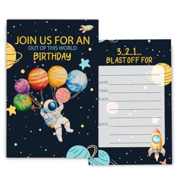 Imagem de Fablus Cartões de Aniversário Espaço Astronauta Preto