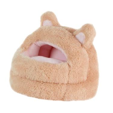 Imagem de Fenteer Hamster Inverno Quente Hamster Macio Portátil Hamster Cama Quente Pet Cave Cama para Anão Chinchila Ratos Ratos Ouriço, L