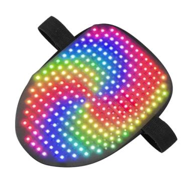 Imagem de Máscara Halloween, 25 Imagens Estáticas e 25 Imagens Em Movimento Máscara LED Com Transformação Detecção Gestos, Máscara Iluminada, Capa Transformação Facial Iluminada por LED