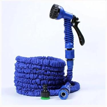 Imagem de Mangueira Jardim Expansível 30 Metros Resistente Jatos D Água (Azul)