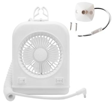 Imagem de Dream lighting Ventilador de trailer de 12 volts e luz de leitura LED para RV Pop UP Camping Interior iluminação branca suave com interruptor liga/desliga ventilador de 2 velocidades