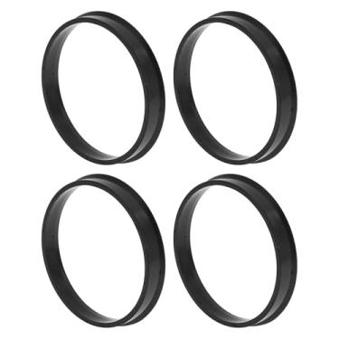 Imagem de INFINAUTO Anéis centralizados no cubo da roda do carro OD 71,6 mm para ID 66,6 mm Eixo central de rodas com absorção de choque Hubrings plástico preto durável