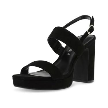 Imagem de Anne Klein Sandália feminina de salto Zaya, Preto liso, 37