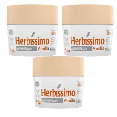 Imagem de Kit 3 Desodorante Creme Vanilla Herbíssimo 55G - Dana - Dana Cosmético
