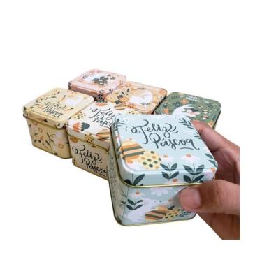 Imagem de Kit 6 Latinha Páscoa de Metal Lata Porta Doces Lembrancinha - MultiA, 