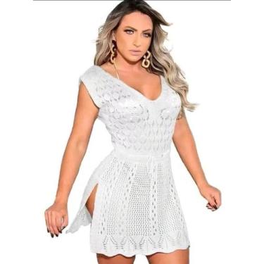 Imagem de Saida De Praia Banho Trico Kimono Cardigan Amarrar Tricot - estacao, B