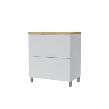 Imagem de Balcão Com Tampo 100 MDF 1 Porta 1 Gaveta 80cm Marquesa Nesher