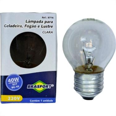 Imagem de Lampada Para Geladeira/Fogao/Lustre Brasfort 40Wx220V. Clara - BRASFOR