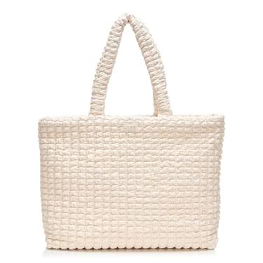 Imagem de HUGO, Bolsa Mhati acolchoada Shopper, branco creme, tamanho único, Branco creme, Medium