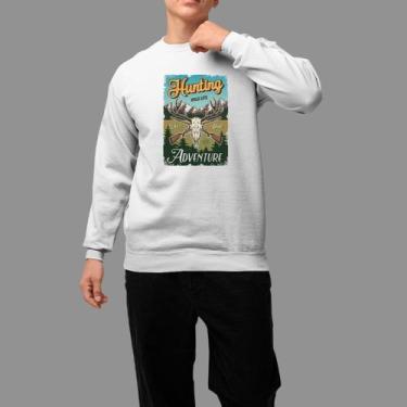 Imagem de Moletom Gola Careca Basico Masculino Moda De Country confortável Tecid