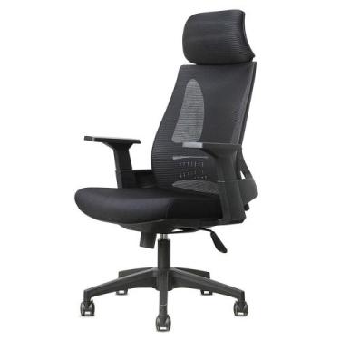 Imagem de Cadeira Office Toledo Presidente Tela Mesh Preta - 76878 - Sun House