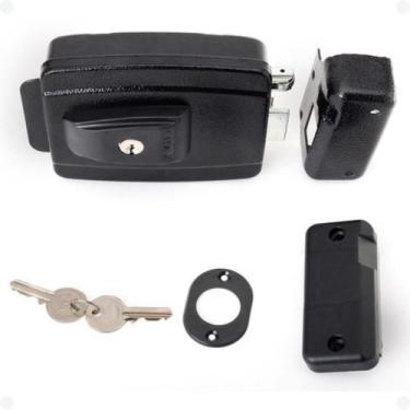 Imagem de Fechadura AGL AL100R 12V Preta 42MM CH. Simp F Esp. - Sem Marca