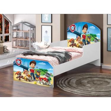 Imagem de Mini Cama Infantil para Meninos com Colchão Patrulha Canina - Anyben