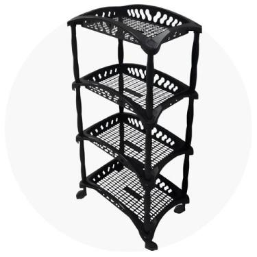 Imagem de Organizador Fruteira Multiuso Vertical 4 andares com Rodinhas - Arqpla
