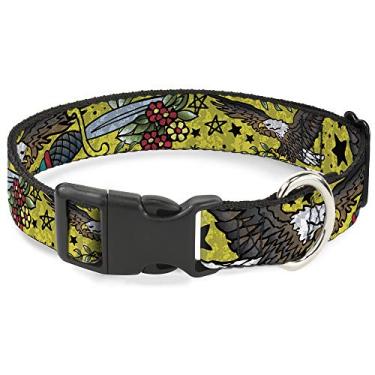 Imagem de Buckle-Down Coleira com clipe de plástico - Truth and Justice C/U Amarelo - 3,81 cm de largura - Serve para pescoço de 40,64 a 58,44 cm - Médio