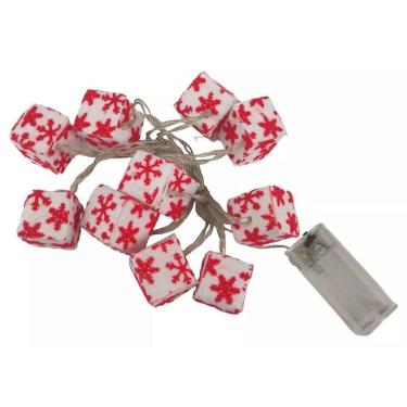 Imagem de Pisca Pisca Natal Natalino Leds Caixa Presente Iluminaçao Casa Janela Decoraçao