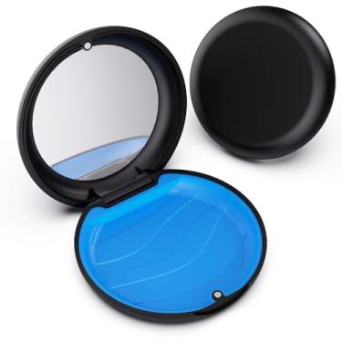 Imagem de LONGMON Pacote com 2 capas retentoras finas, compatível com Invisalign, alinhador, ferramenta de remoção, Chewie, estojo de retenção com espelho