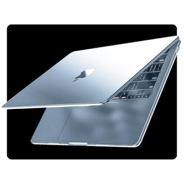 Imagem de EooCoo [Armadura ultrafina] Capa compatível com MacBook Air de 15 polegadas M4 2025 2024 2023 M3 M2 A3241 A3114 A2941, [100% azul celeste, sem lacunas], capa rígida protetora com película de teclado