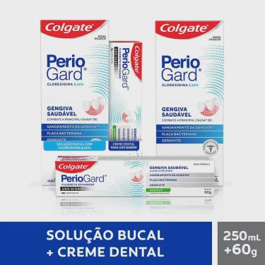 Imagem de Enxaguante Bucal Gengiva Saudável Periogard Sem Álcool 250ml + Creme Dental 60g