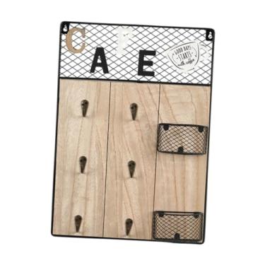 Imagem de Fenteer Presente de caneca de caneca de caneca de café Presente de madeira Organizador de madeira Organizador contemporâneo Montagem rústica de parede para o