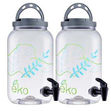 Imagem de Kit 2 Dispenser Amaciante Pote Suqueira Sabão Líquido Eko Com Alça