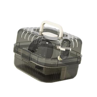 Imagem de Generic Gaiola de hamster com garrafa de água e roda de exercícios Clear Pequenidade de gaiola de animais pequeno habitat de saída para o de esquilo, Branco