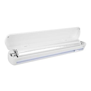 Imagem de Distribuidor de Filme Plástico para Alimentos Com Cortador de Slides, Dispensador de Filme Plástico Recarregável, Filme Plástico para Montagem na Parede Com 16 Ventosas, Suporte