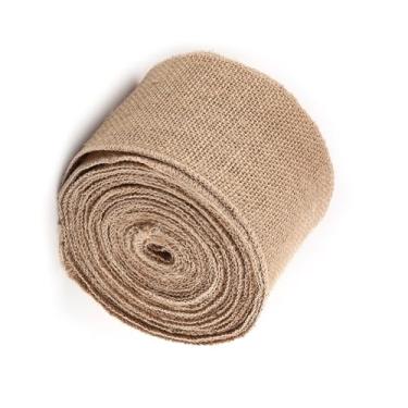 Imagem de Akozon 10m Tecido de Serapilheira de Juta, Corredor de Mesa para Decoração de Casamento, Ideal para Embrulho de Presente (#02)