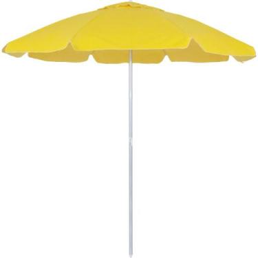 Imagem de Guarda-sol em Bagum e Haste de Alumínio 1,80m Amarelo Bel, 1,80m