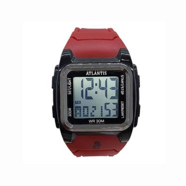 Imagem de Relógio Atlantis Digital Com Luz Alarme Data Cor Vermelho