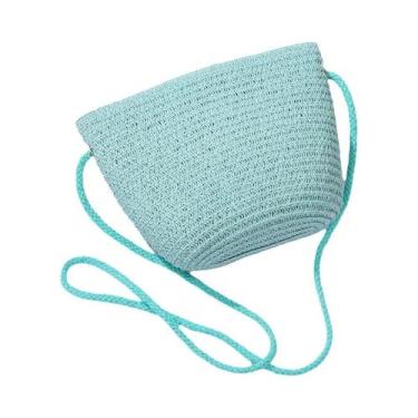 Imagem de Bolsa de Ombro Pequena de Palha - Feita à Mão em Rattan - Bolsa de Pra