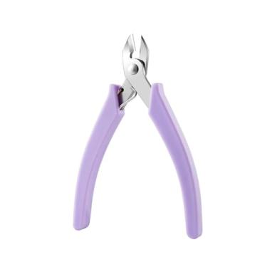 Imagem de 1 pacote de alicate para remoção de pedras preciosas, alicate plano para corte de corrente de metal, joias de zircônia, cortador potente, alicate pequeno para remoção de diamantes, roxo