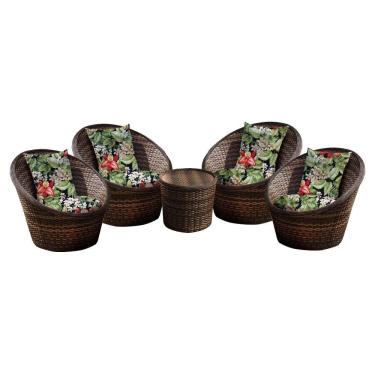 Imagem de Conjunto de Poltronas Fibra Sintética e 1 Mesa Centro