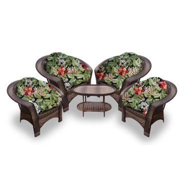 Imagem de Conjunto de Poltronas Fibra Sintética e 1 Mesa Centro