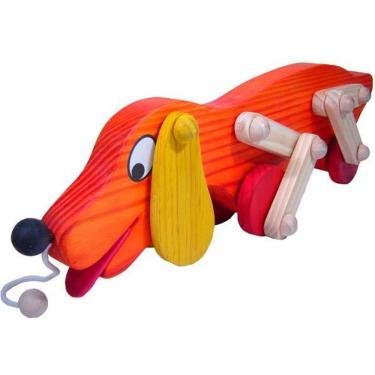 Imagem de Cachorro Totó De Puxar - Madeira - Bohney